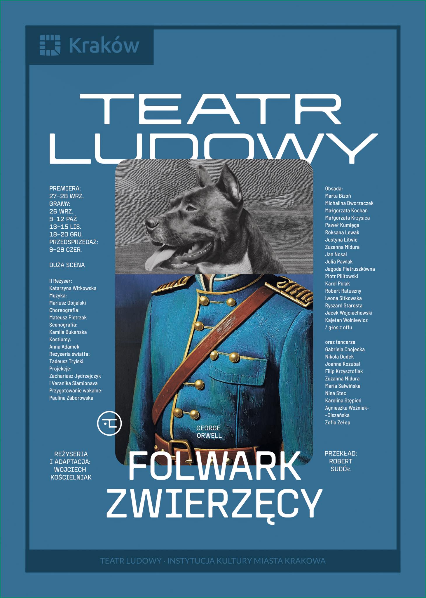 Folwark zwierzęcy_Kraków_Ludowy_plakat